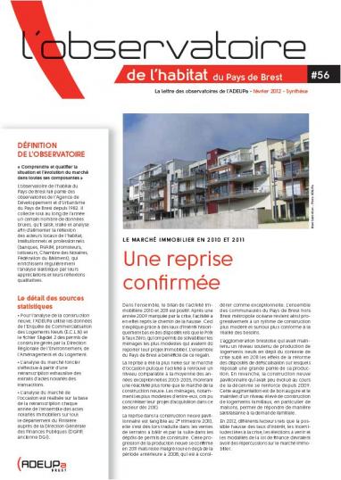 Habitat dans le pays de Brest : 2010-2011, une reprise confirmée