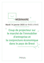 Webinaire : Coup de projecteur sur le marché de l'immobilier d'entreprise et la conjoncture économique dans le pays de Brest