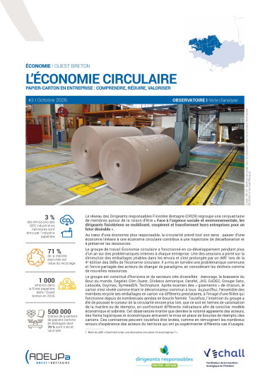 L'économie circulaire. Papier-carton en entreprise : comprendre, réduire, valoriser