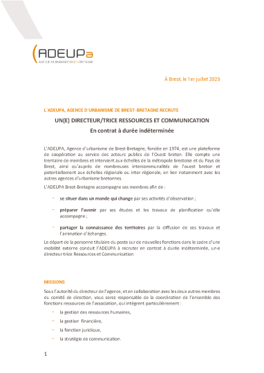 Directeur·rice ressources et communication (CDI)