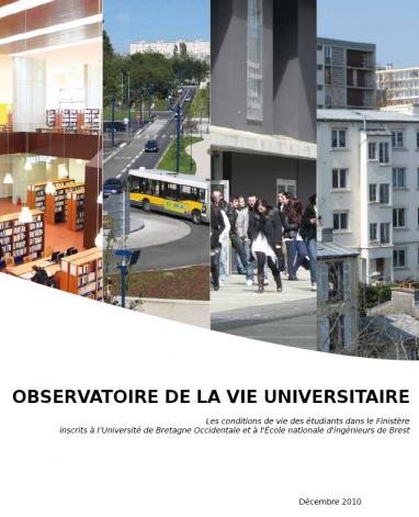 Observatoire de la vie universitaire : les conditions de vie des étudiants dans le Finistère inscrits à l'UBO et à l'Ecole nationale d'ingénieurs de Brest