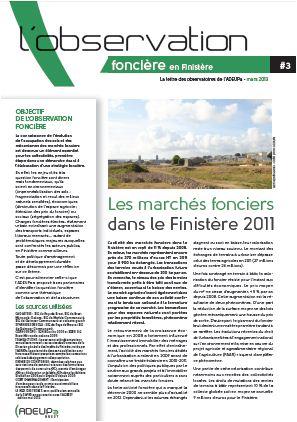 Les marchés fonciers dans le Finistère : 270 millions d’€ en 2011